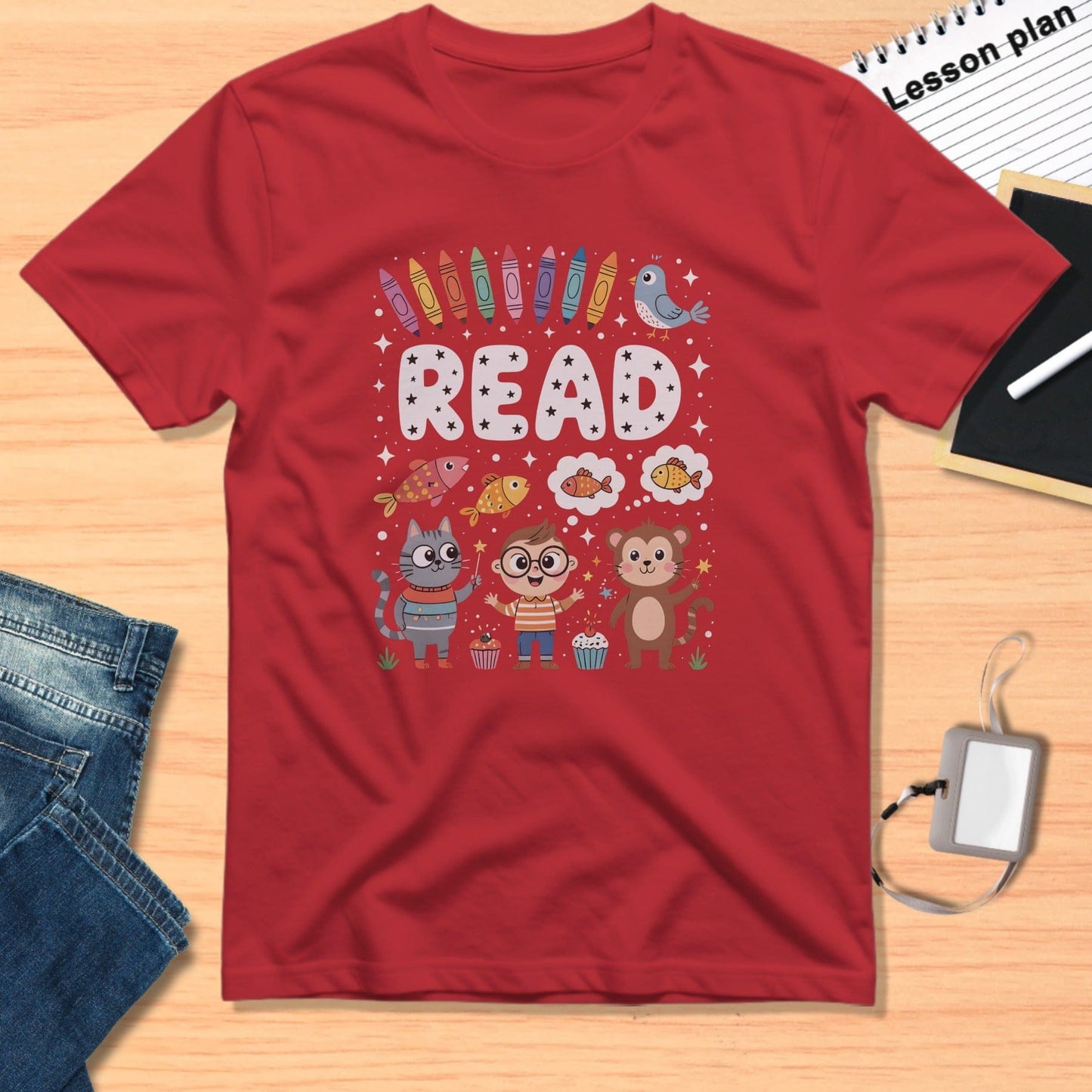 Adorable Animal Theme Read T-Shirt for Kids
