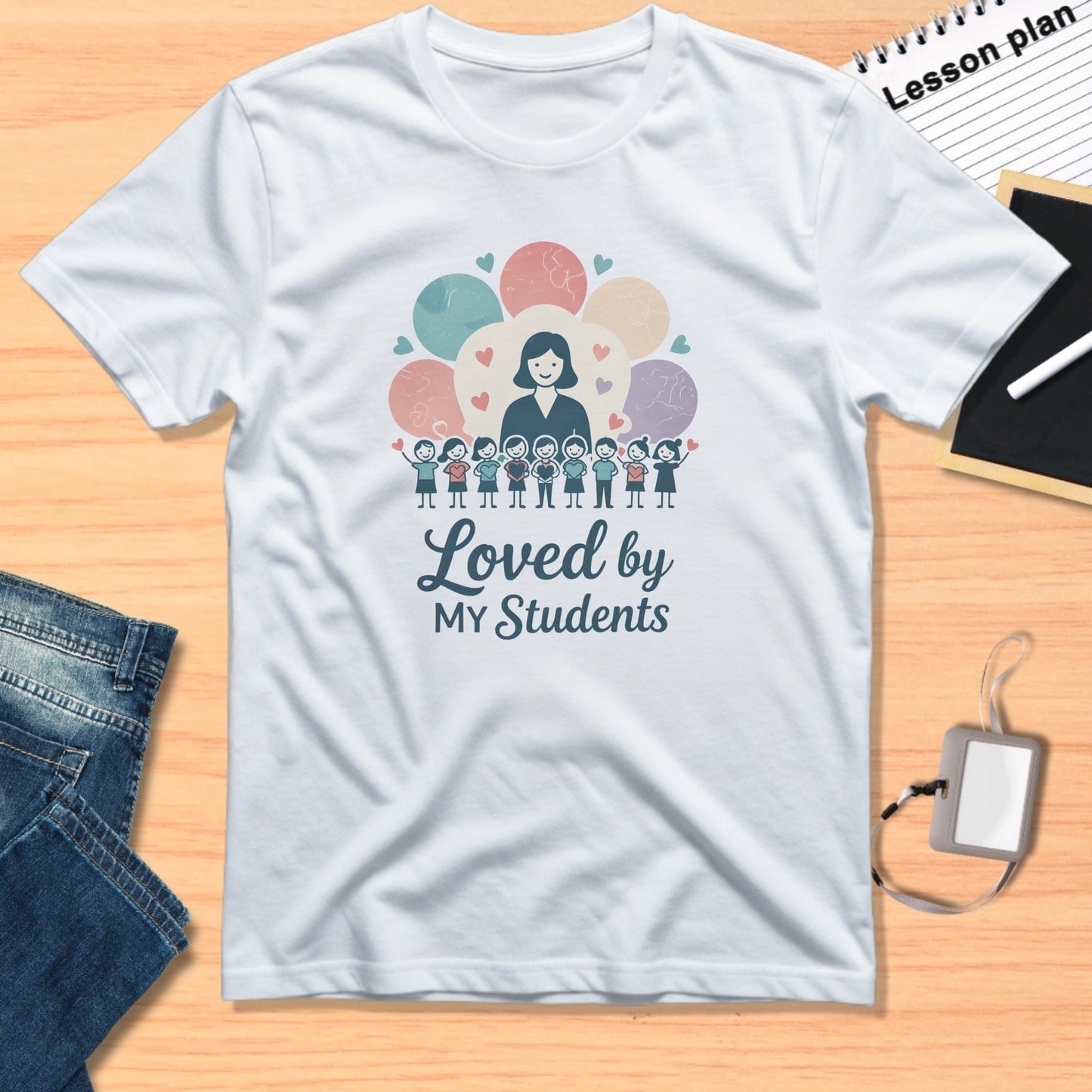 Loved by My Students Heartfelt Teacher Shirt