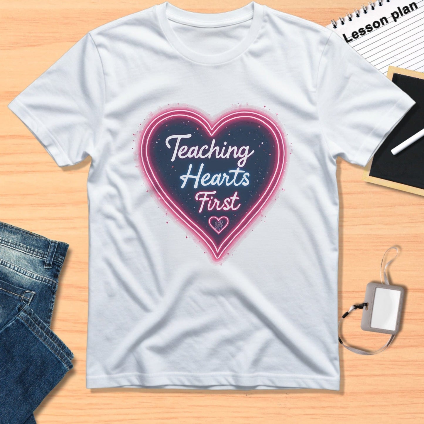 Teaching Hearts First with Light Pink Heart Graphic