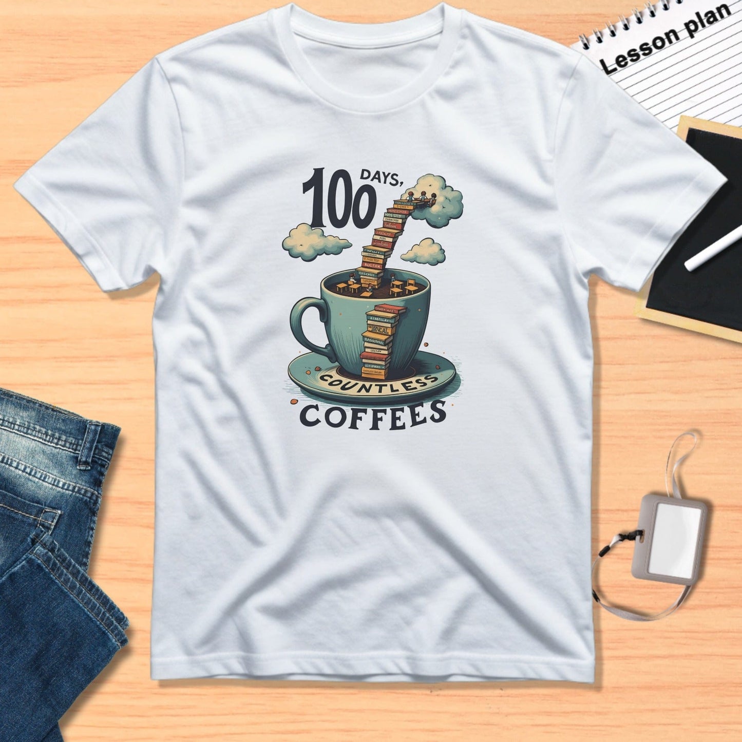 100 Days Countless Coffees Graphic Tee