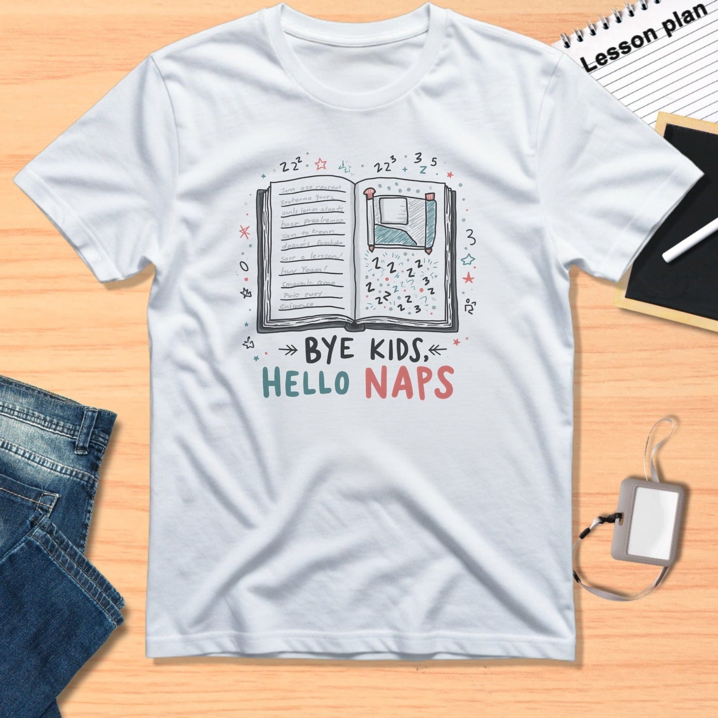 Bye Kids Hello Naps Notebook and Floppy Disk Shirt