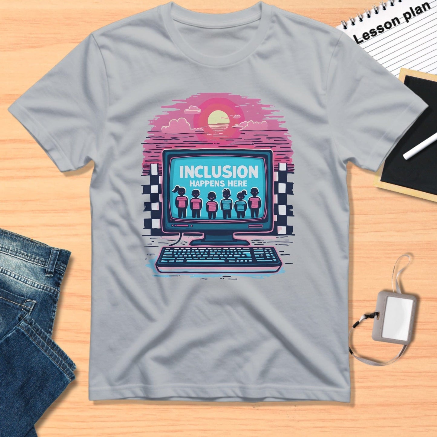 Inclusion Happens Here Classroom Message T-Shirt