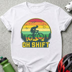 Oh Shift Vintage Retro Sunset Biking T-Shirt