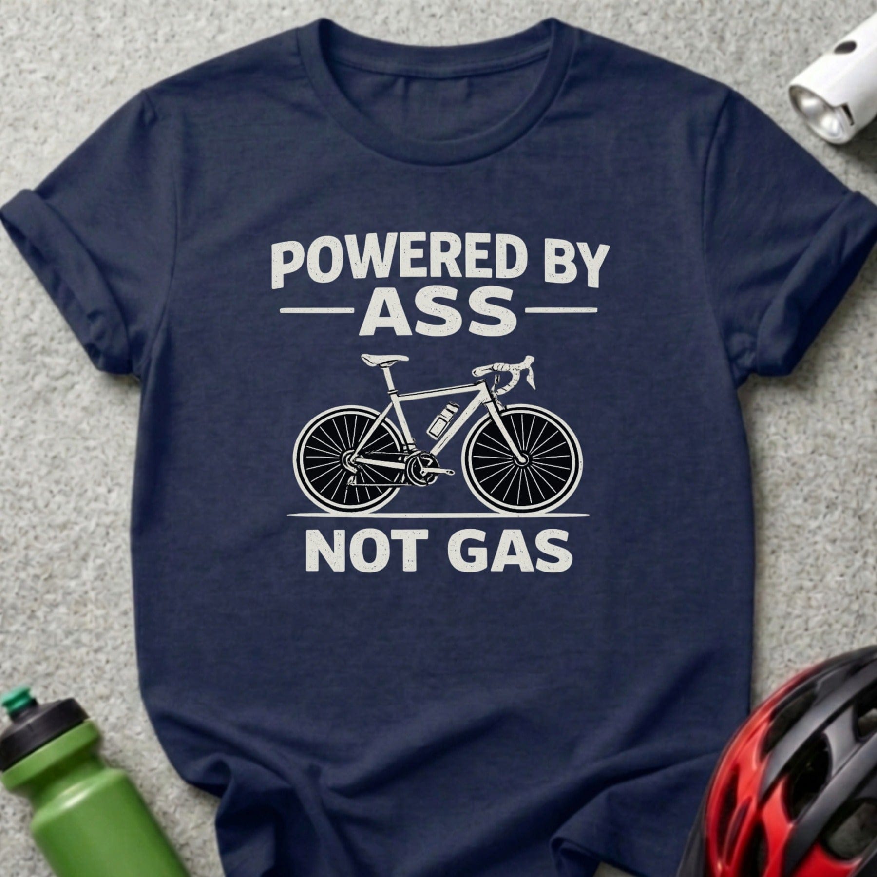 Powered by Ass Not Gas Bicycle T-Shirt