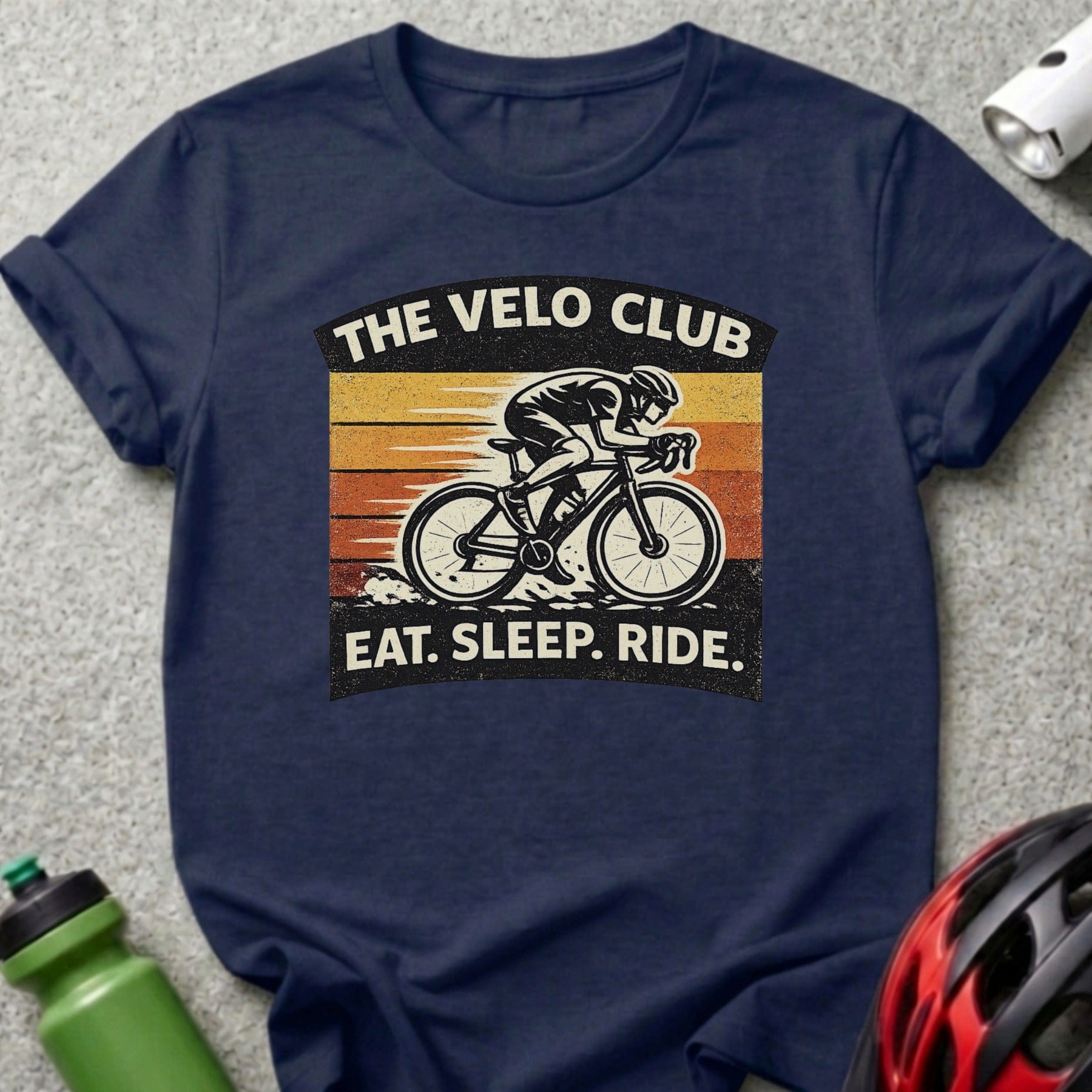 The Velo Club Eat Sleep Ride stylish cycling t-shirt