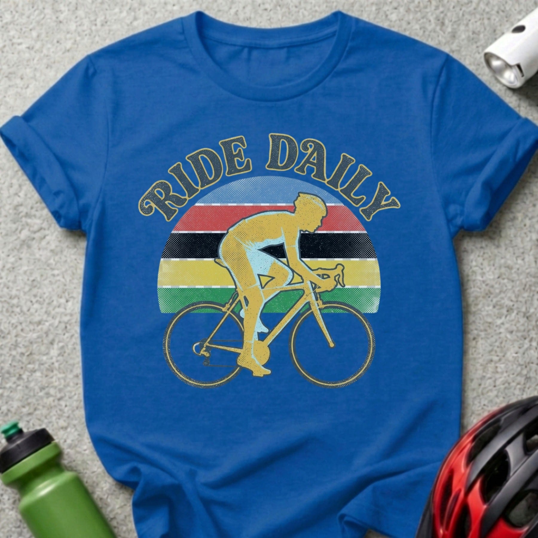 Ride Daily Vintage Cyclist Graphic T-Shirt