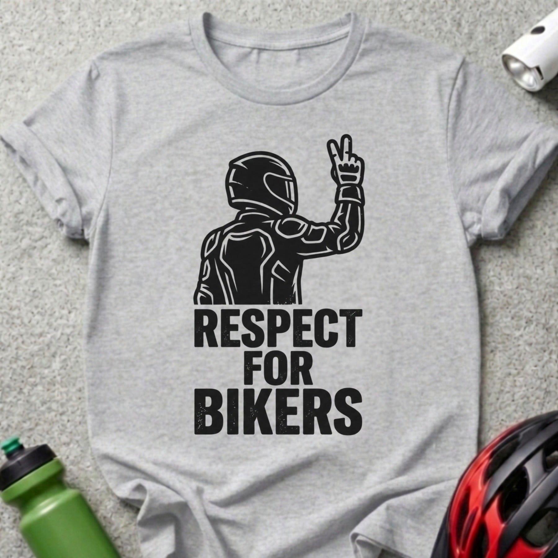 Respect For Bikers Motorcycle Helmet Artwork Shirt