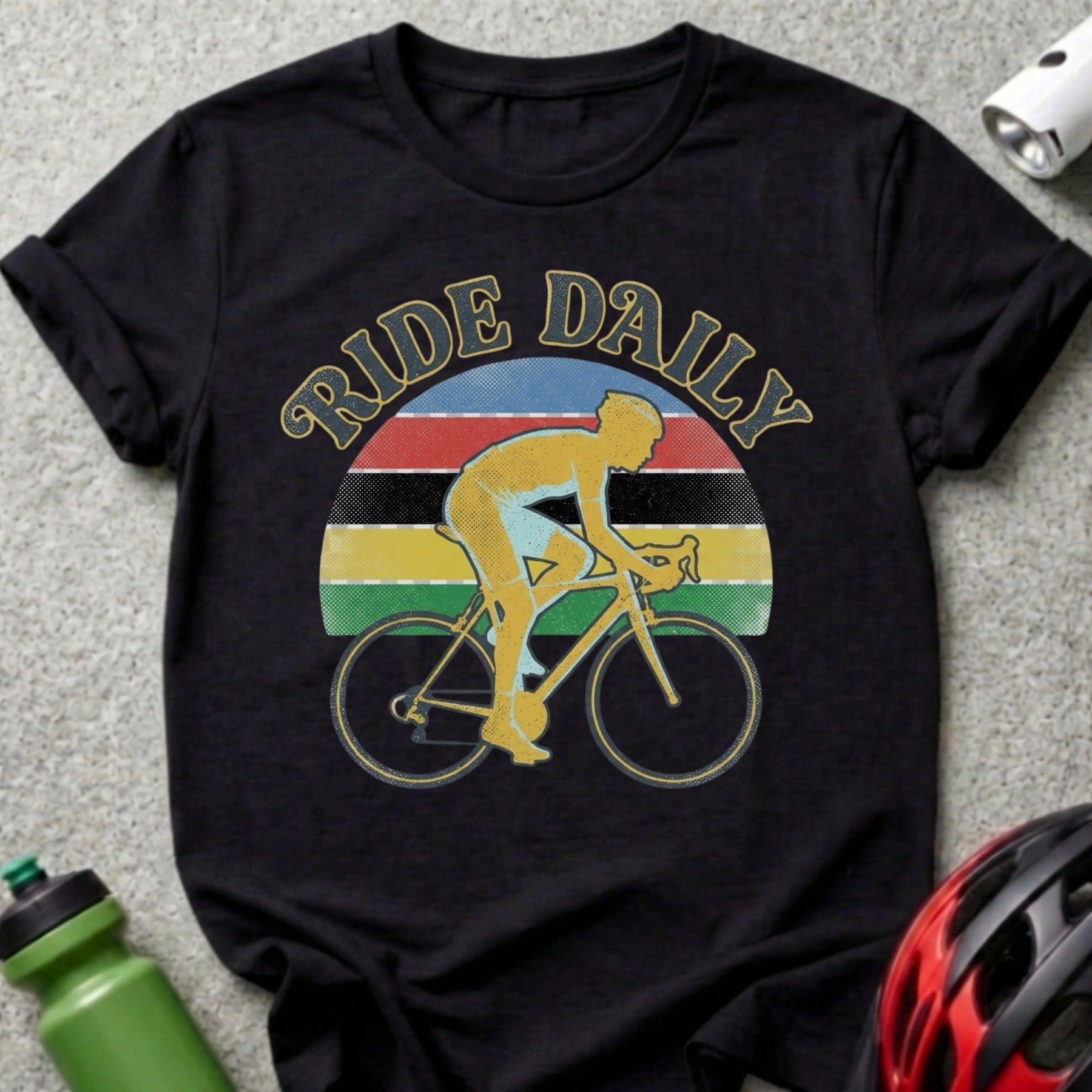 Ride Daily Bicycle Graphic Tee for Cyclists