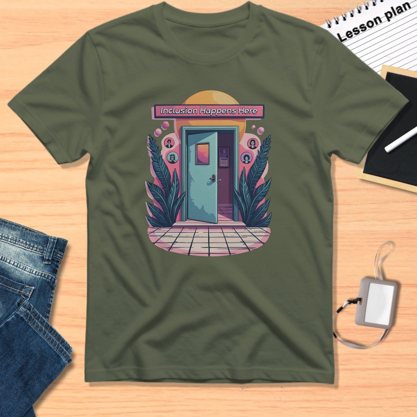 Inclusion Happens Here Graphic T-shirt Product