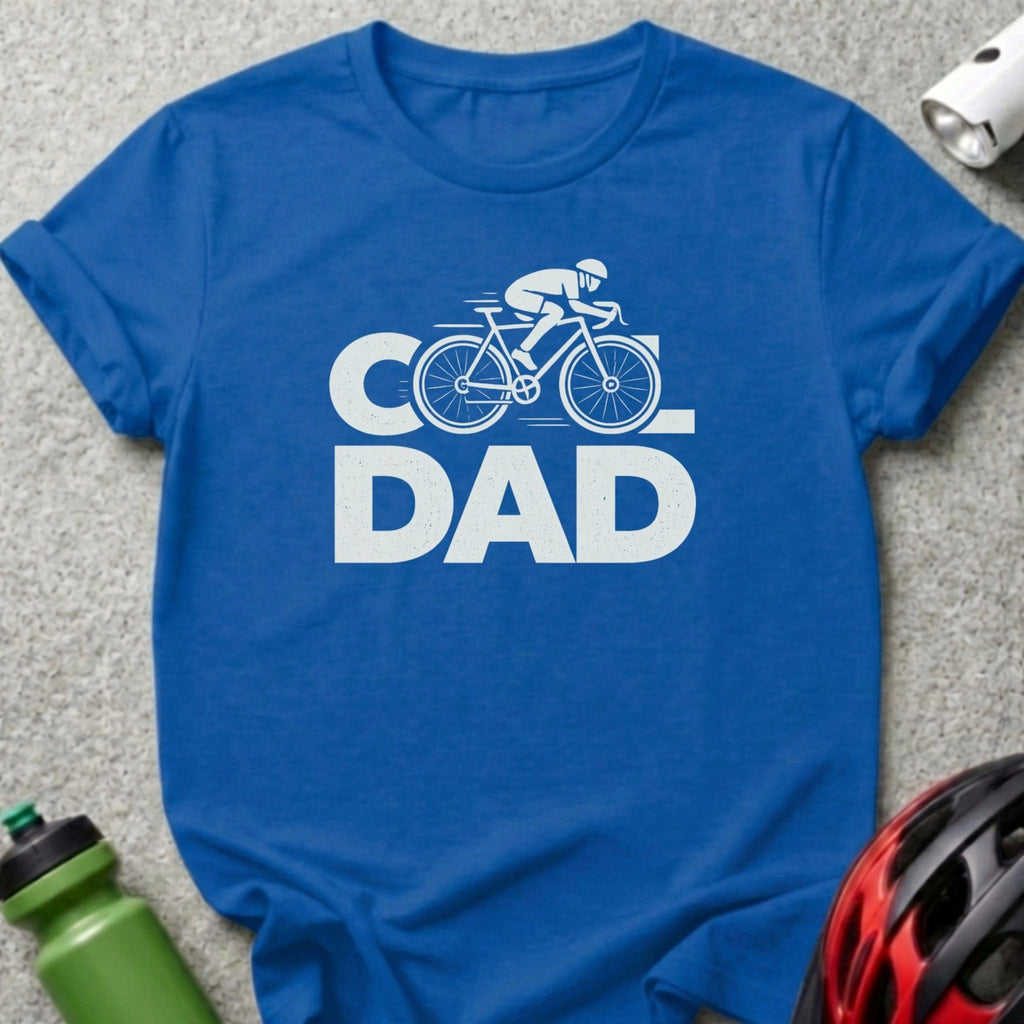 Cool Dad Cycling Graphic Tee in Blue Father's Day Gift