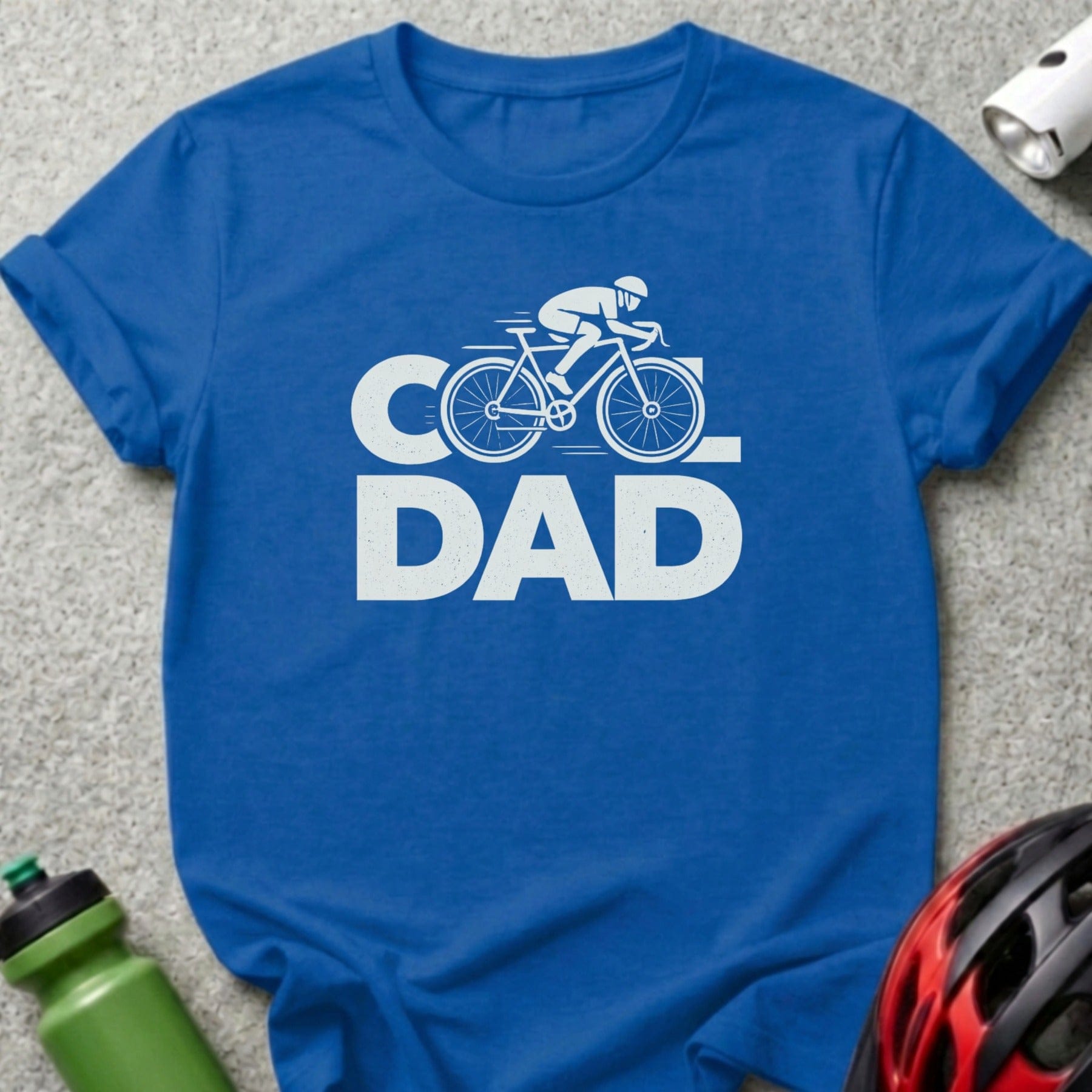 Cool Dad Cycling Graphic Tee in Blue Father's Day Gift