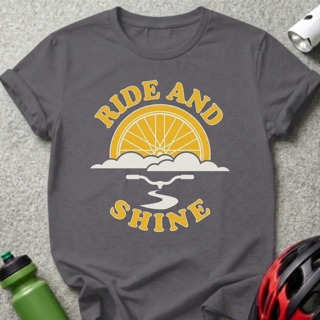 Ride and Shine Bicycle Graphic Tee Shirt