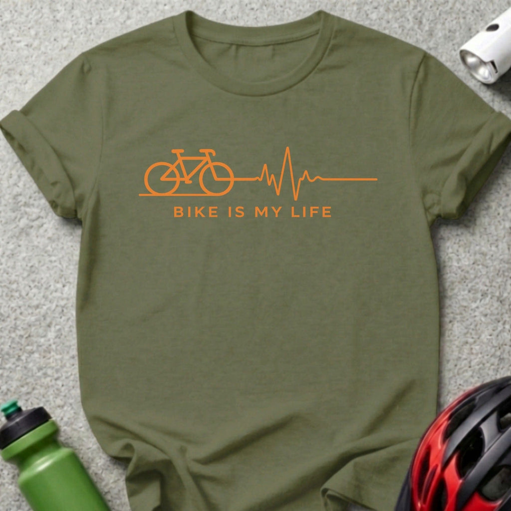 Bike Is My Life Graphic Biking Enthusiast Shirt
