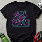 Cyclist Neon Design Graphic T-shirt