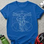 Geometric Cycling Art Design T-Shirt for Casual Wear