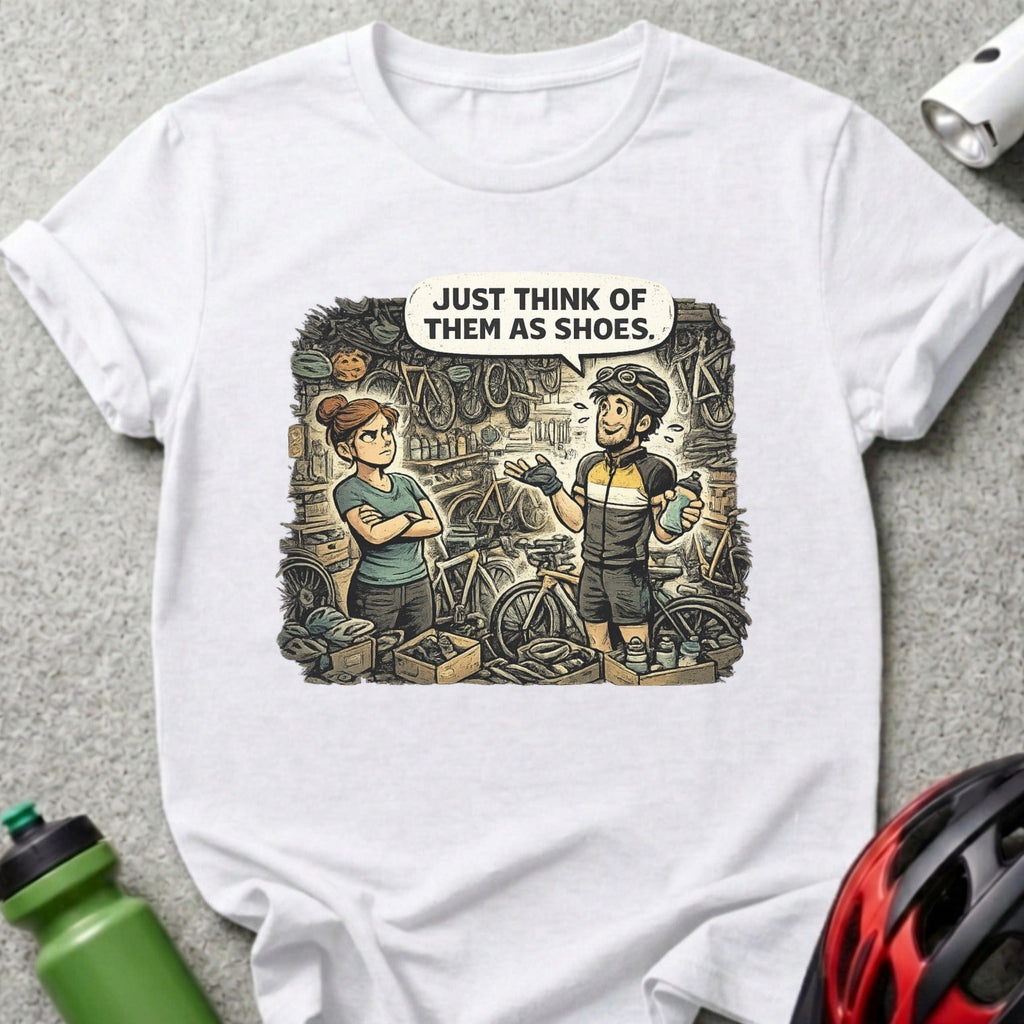 Just Think of Them as Shoes Funny Cyclist Shirt