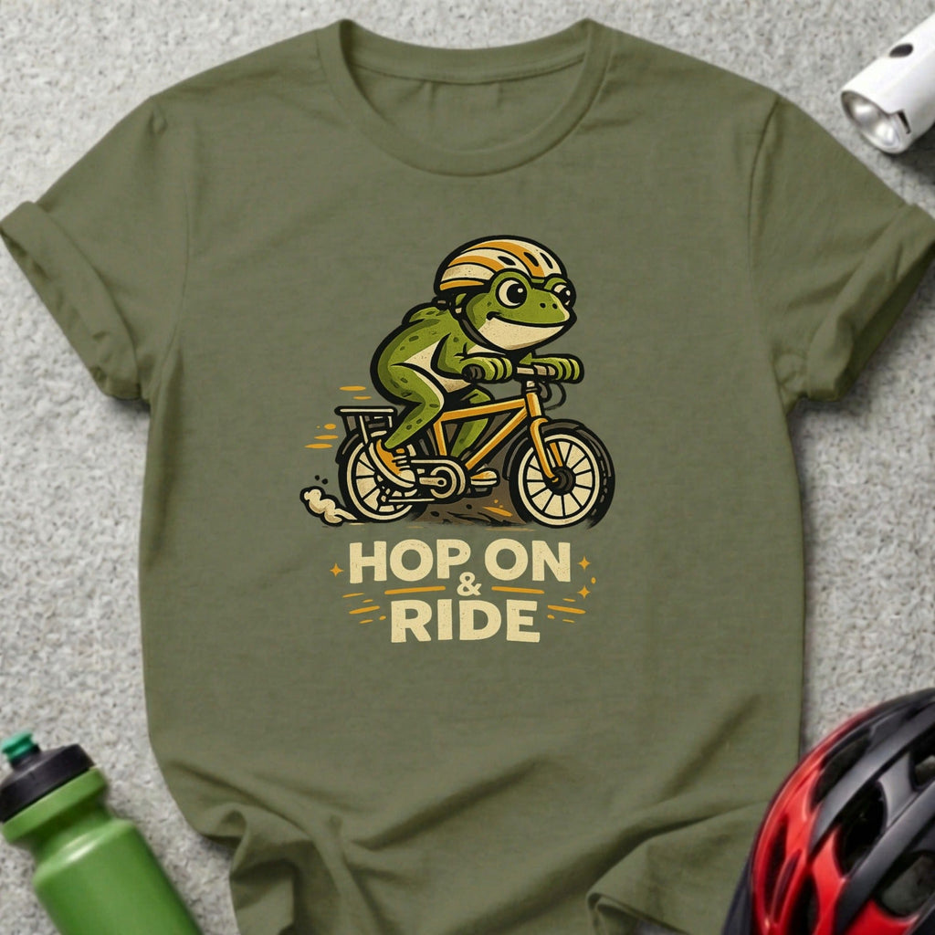 Frog Cycling Hop On and Ride Graphic T-shirt