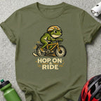Frog Cycling Hop On and Ride Graphic T-shirt