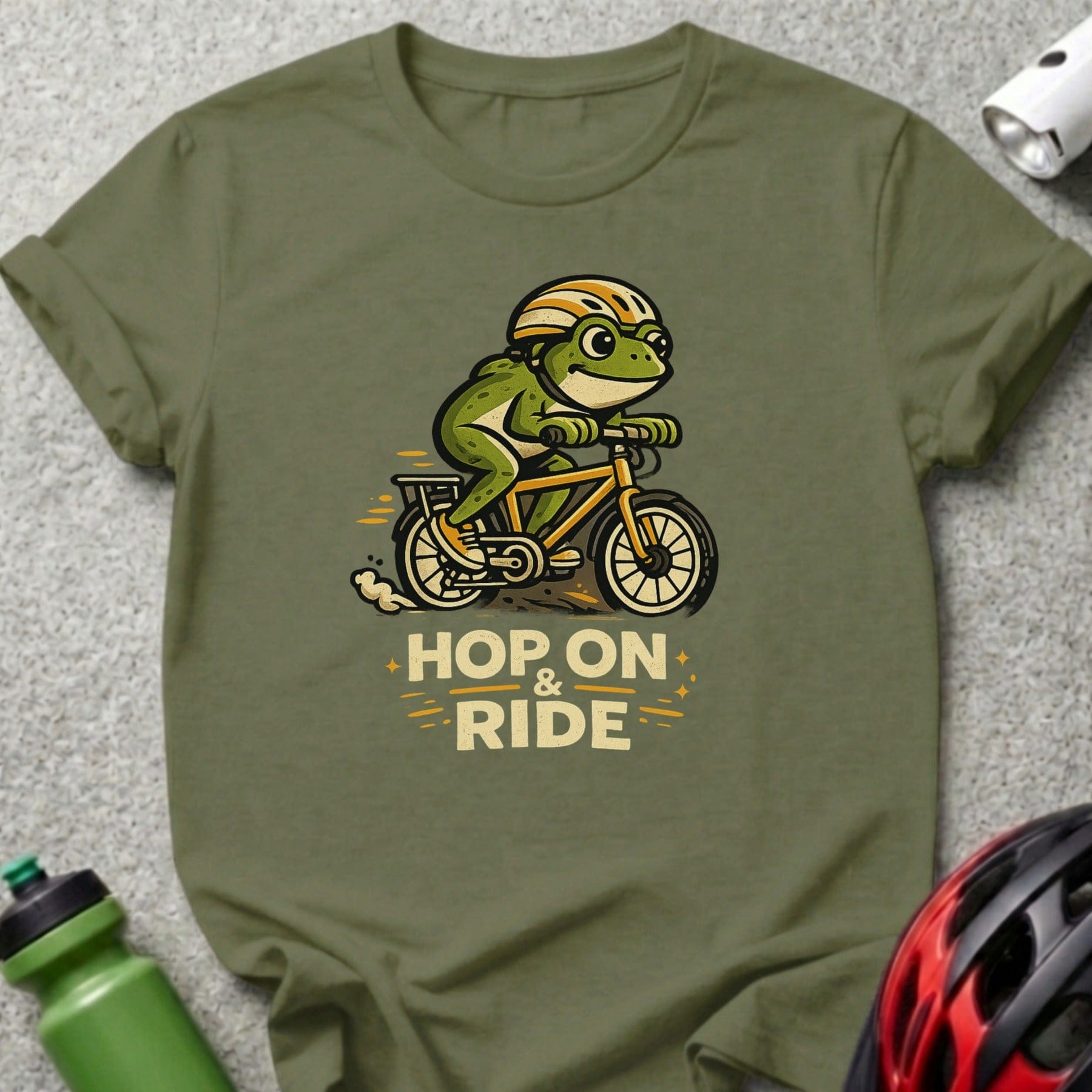 Frog Cycling Hop On and Ride Graphic T-shirt