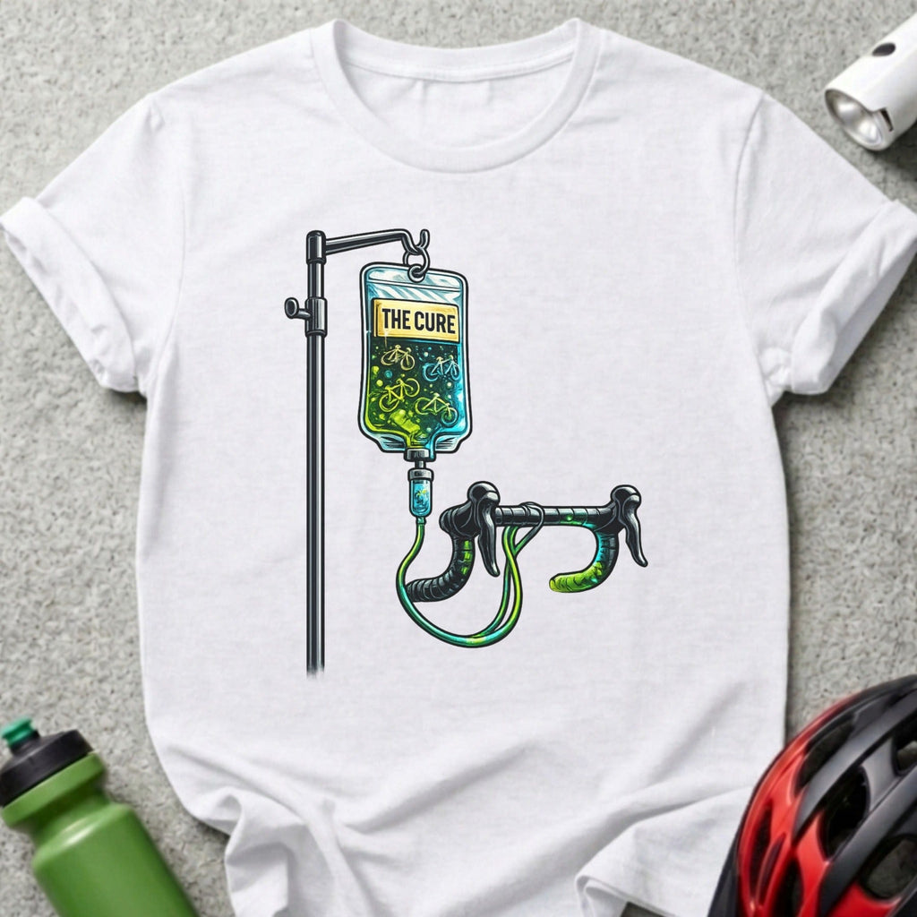 The Cure Infusion IV Drip Bicycle Handlebar T-Shirt