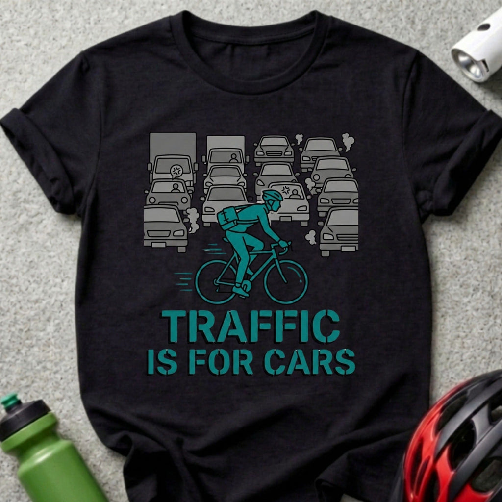 Traffic Is for Cars Bicycle Rider Graphic Shirt