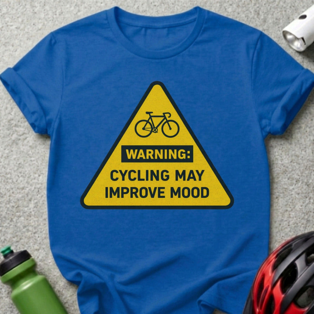 Warning Cycling May Improve Mood Bicycle Tee