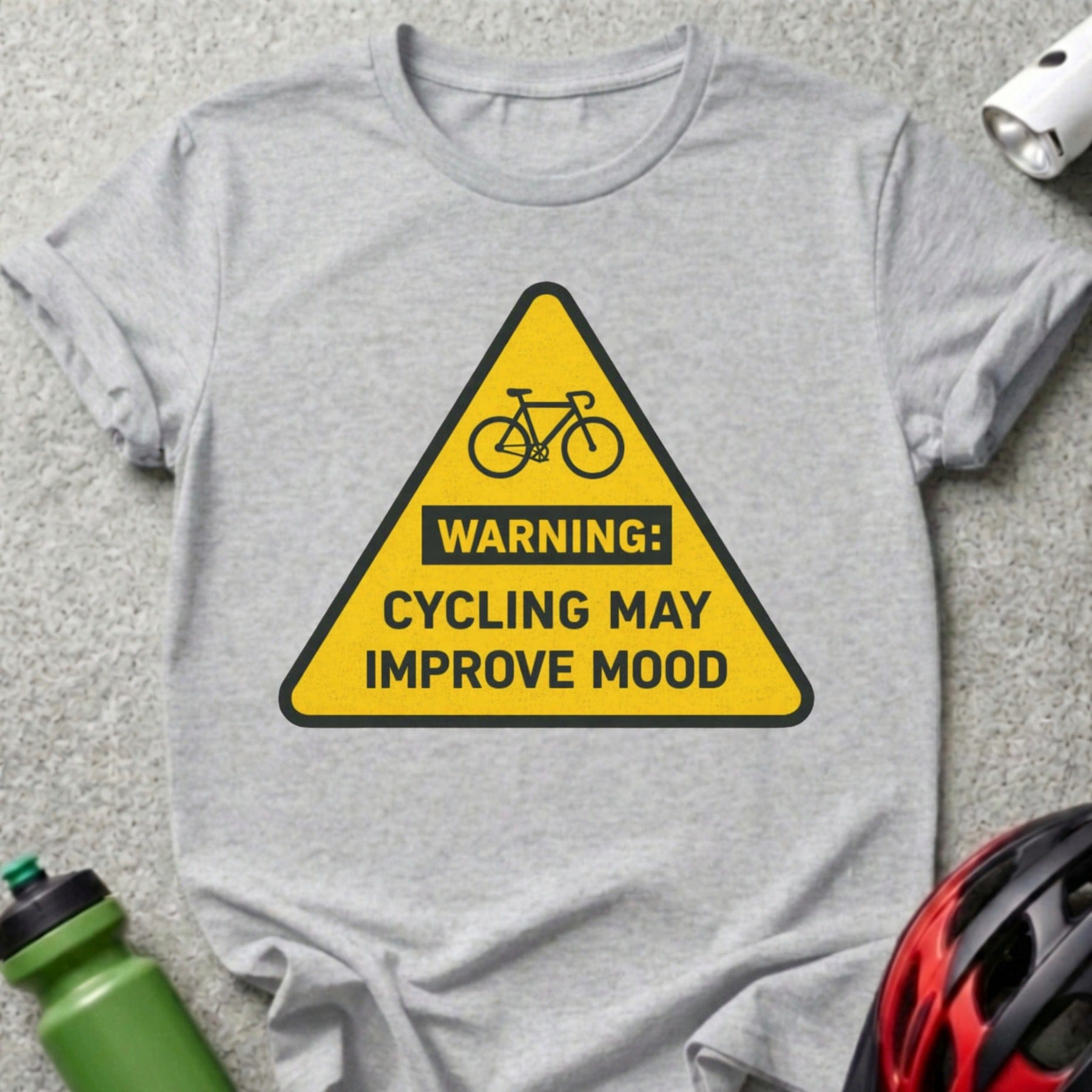 Warning Cycling May Improve Mood T-Shirt