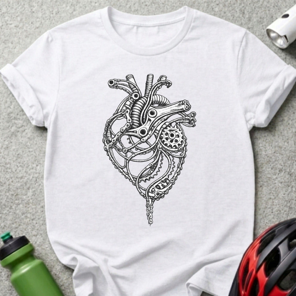 Intricate Mechanical Heart Design T-Shirt