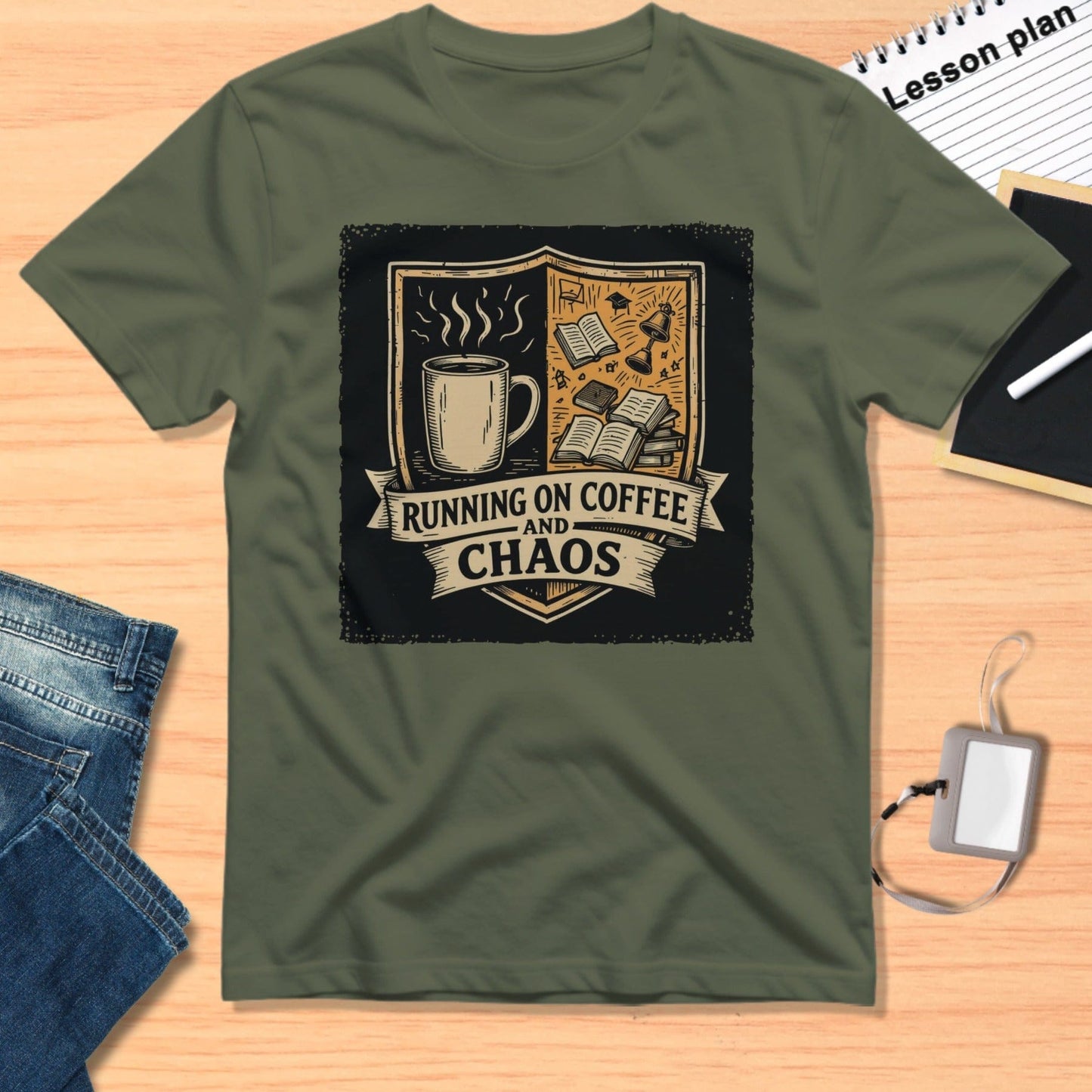 Running on Coffee and Chaos Graphic Tee