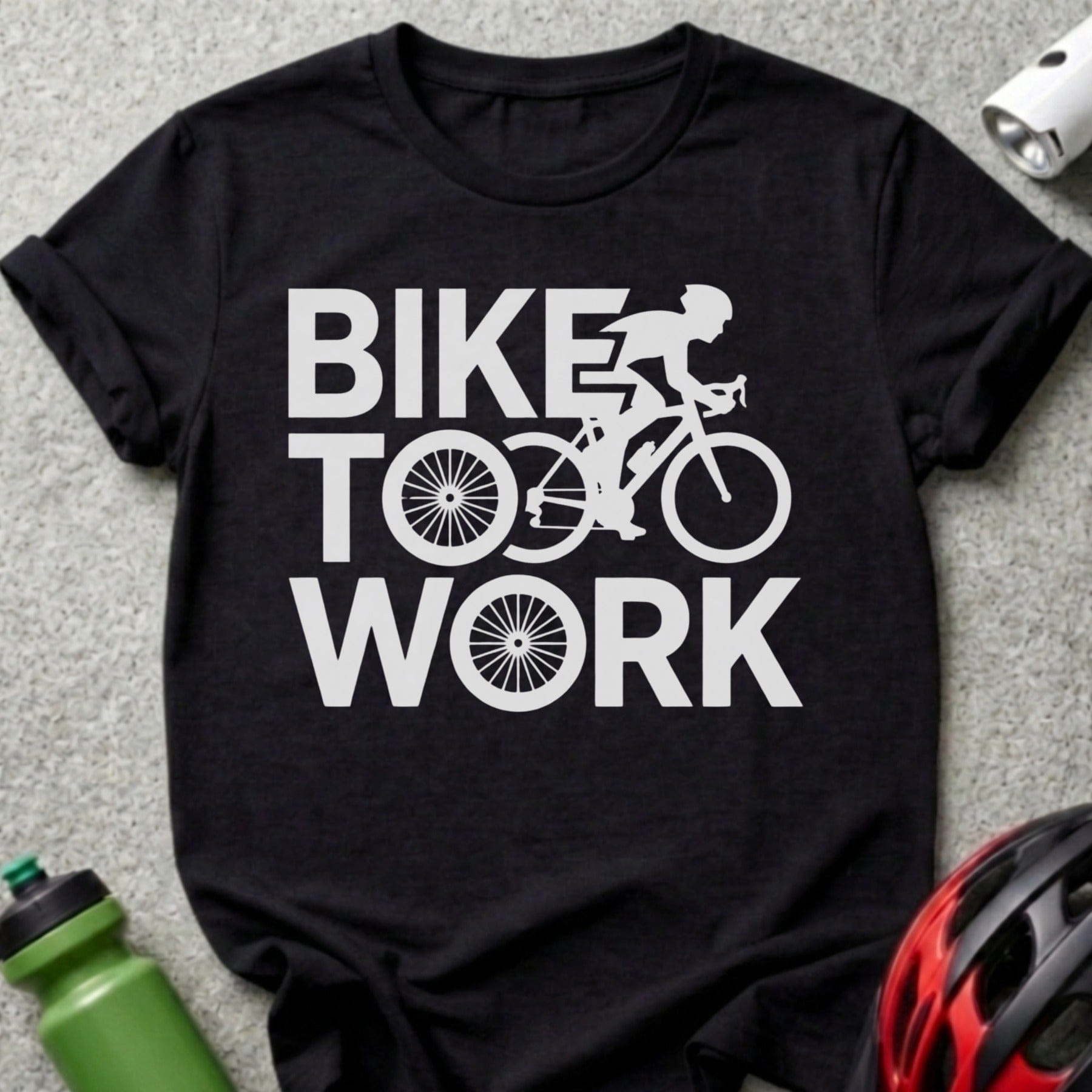 Bike To Work Graphic Cyclist Design Shirt