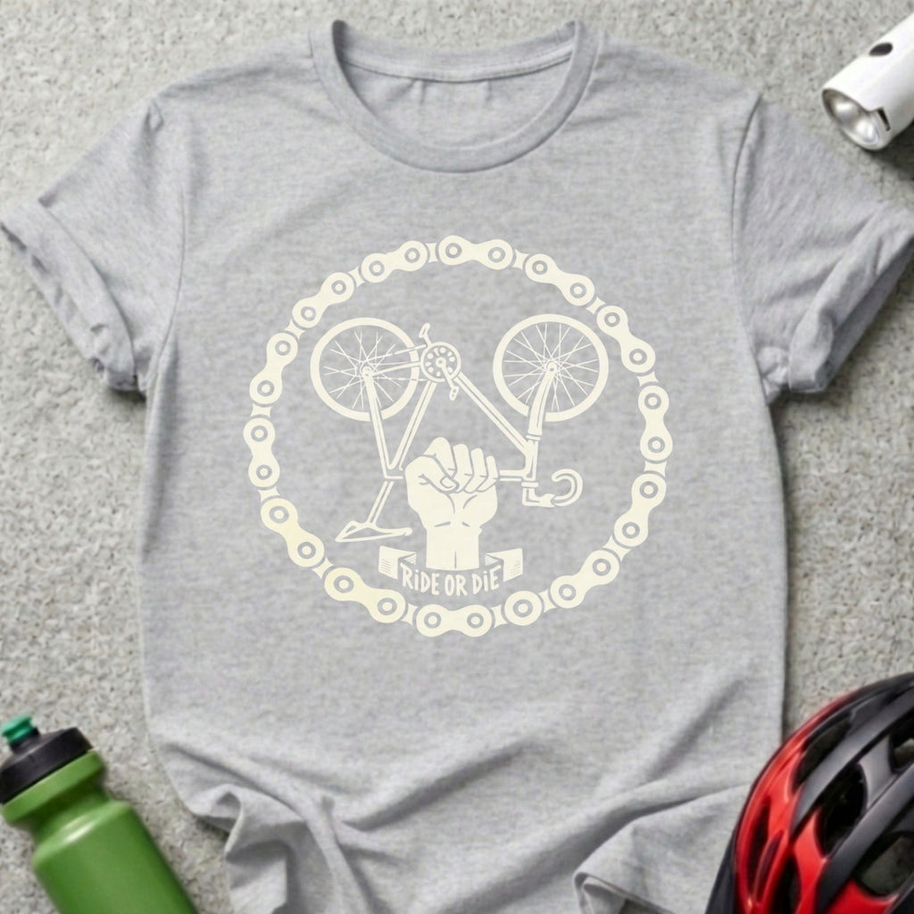 Ride or Die Bicycle Chain Graphic T-Shirt