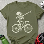 Skeleton Dab On Bicycle Graphic Printed T-shirt