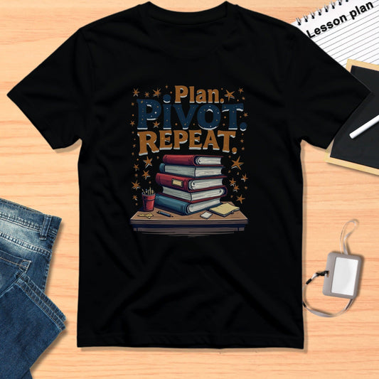 Plan Pivot Repeat Book Lover Graphic Tee product