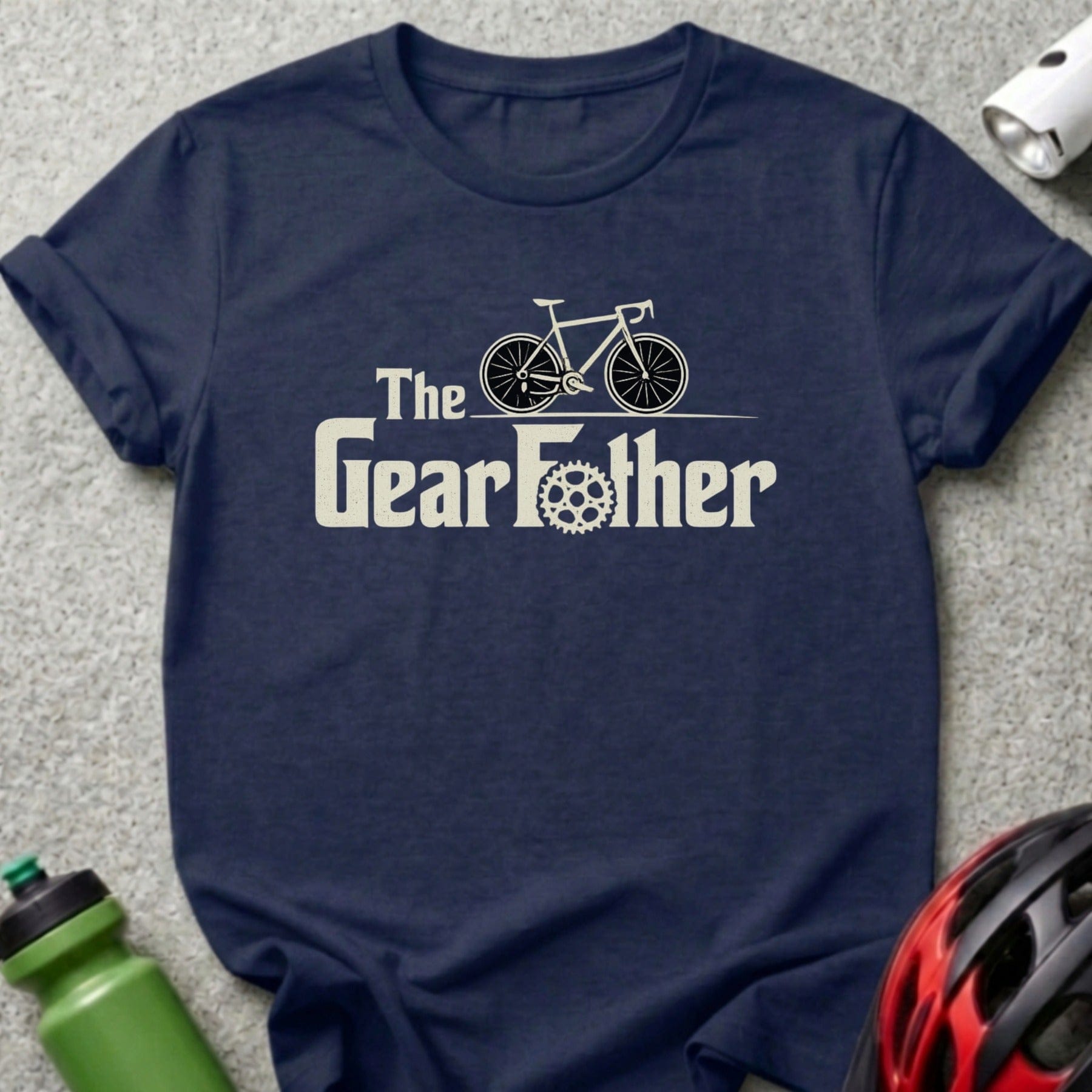 The Gear Father Bicycle Design Funny Graphic T-Shirt