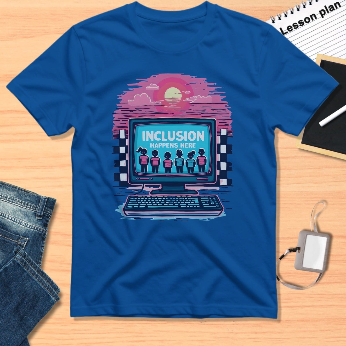 Inclusion Happens Here Computer Graphic Shirt