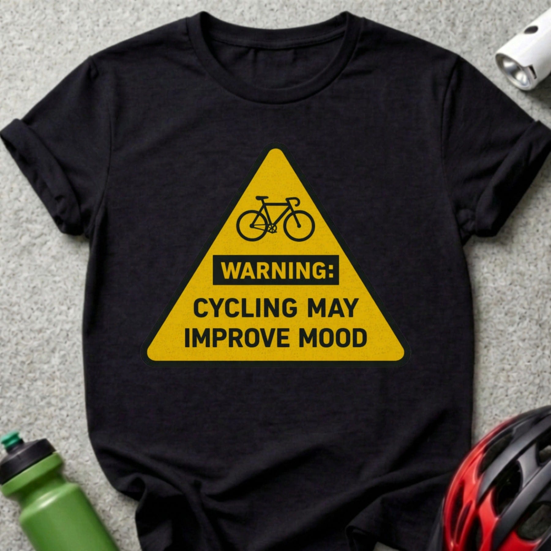 Warning Cycling May Improve Mood T-shirt