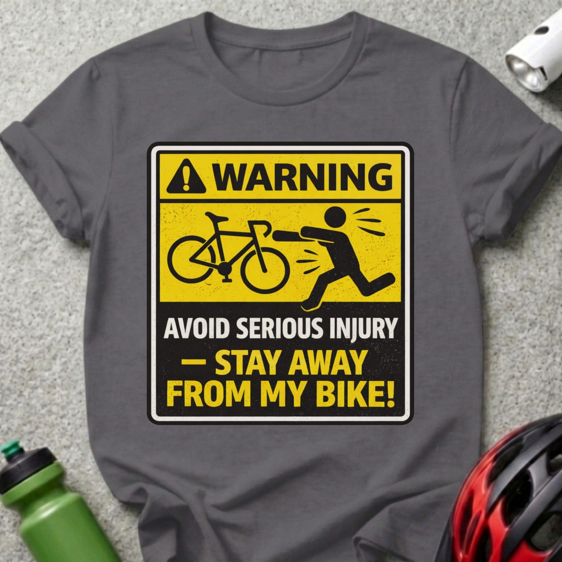 Warning Stay Away from My Bike Cycling T-Shirt