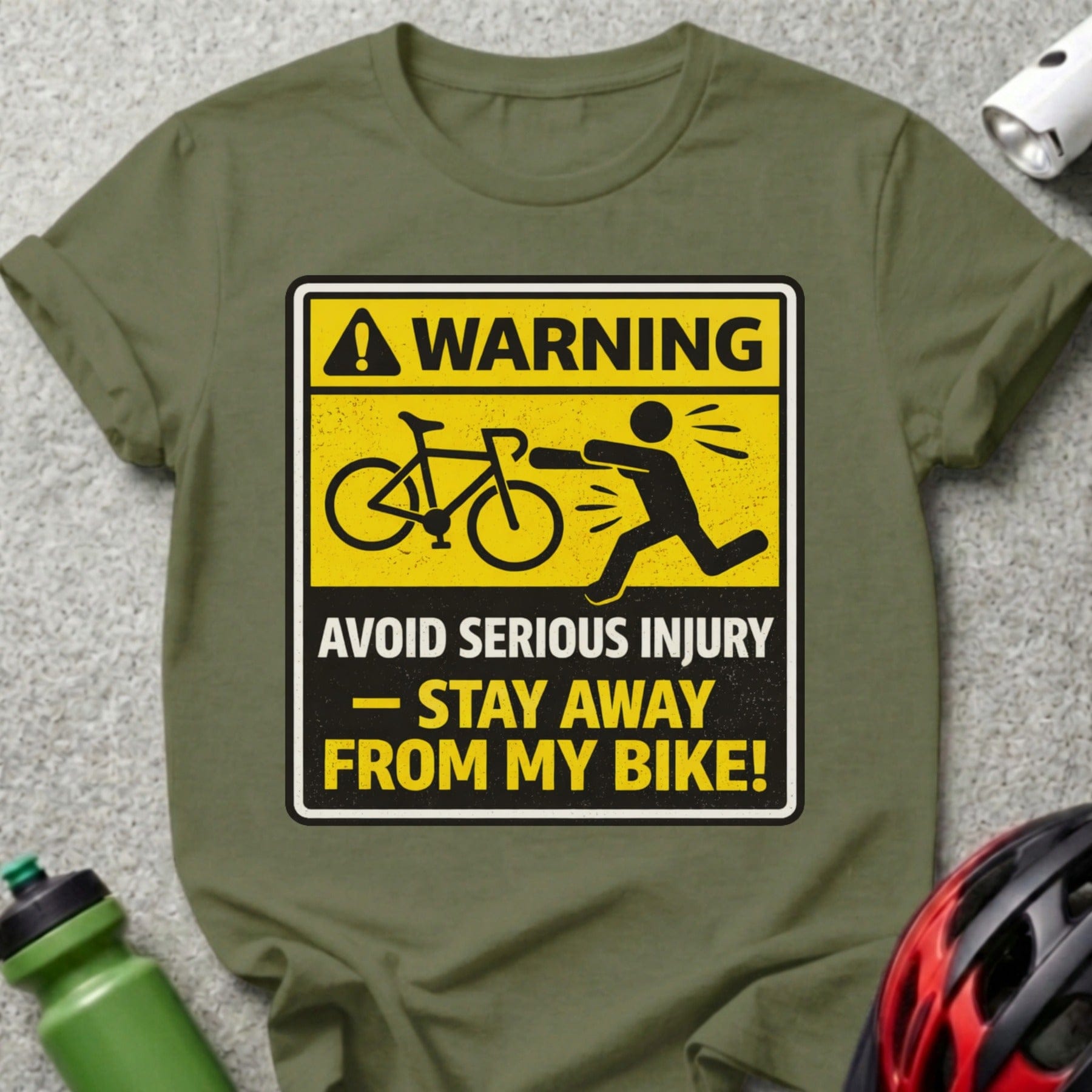 Warning Stay Away From My Bike Injury T-shirt
