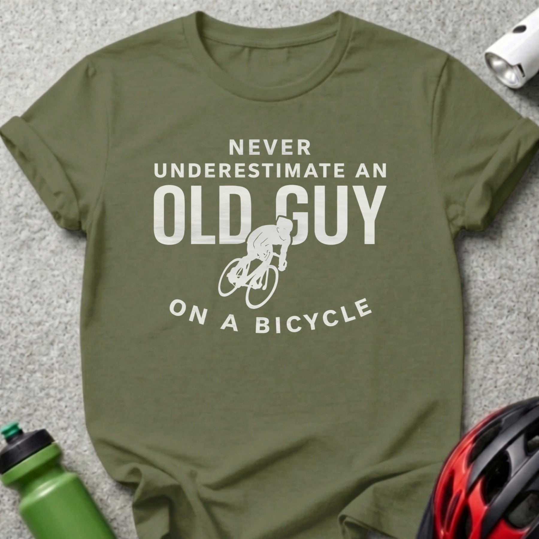 Never Underestimate an Old Guy on a Bicycle Shirt