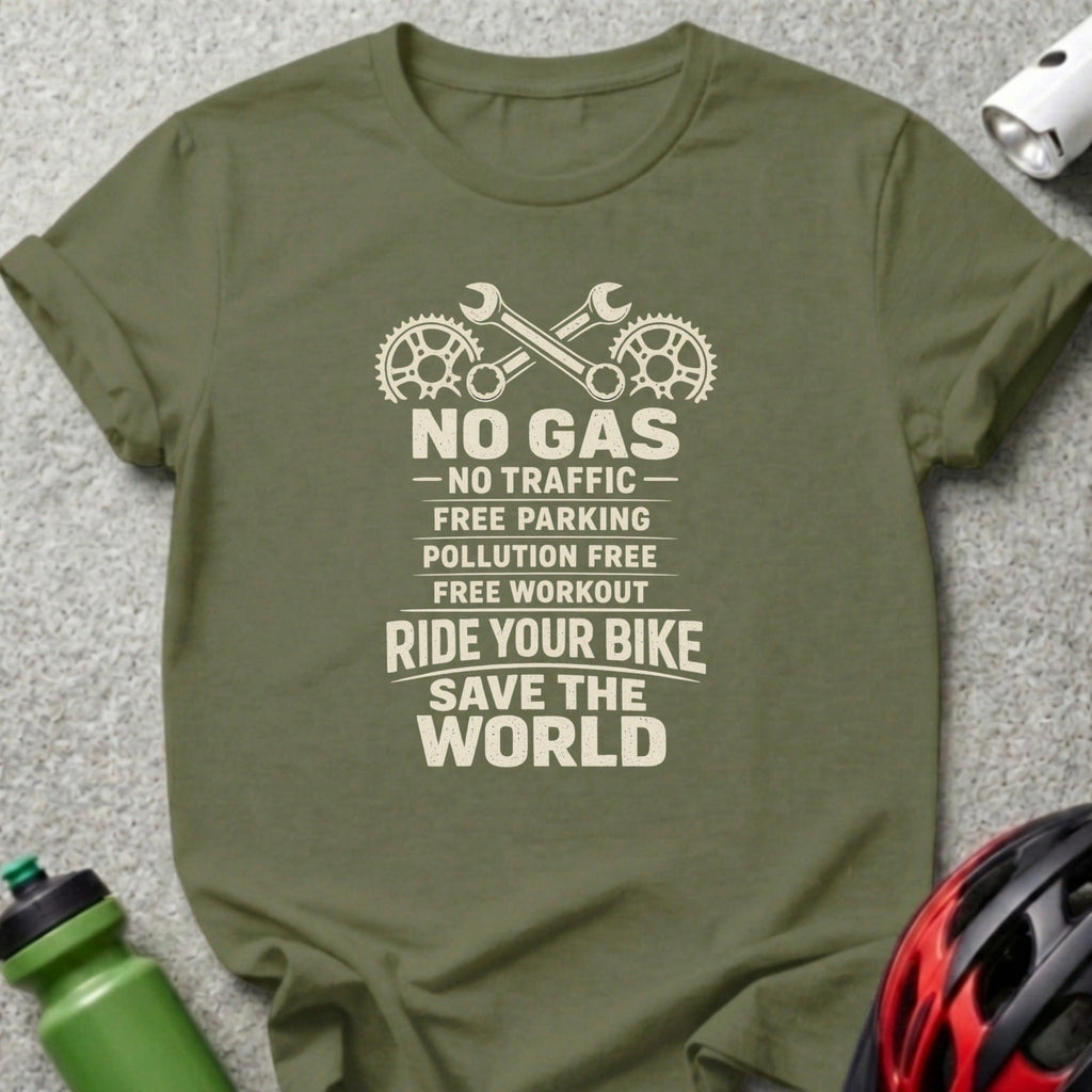 NO GAS NO TRAFFIC RIDE YOUR BIKE SAVE THE WORLD product type
