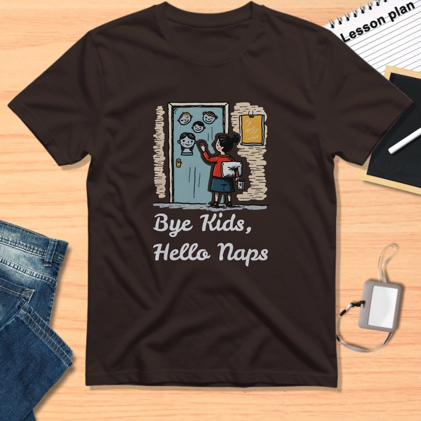 Bye Kids Hello Naps Illustrated T-Shirt