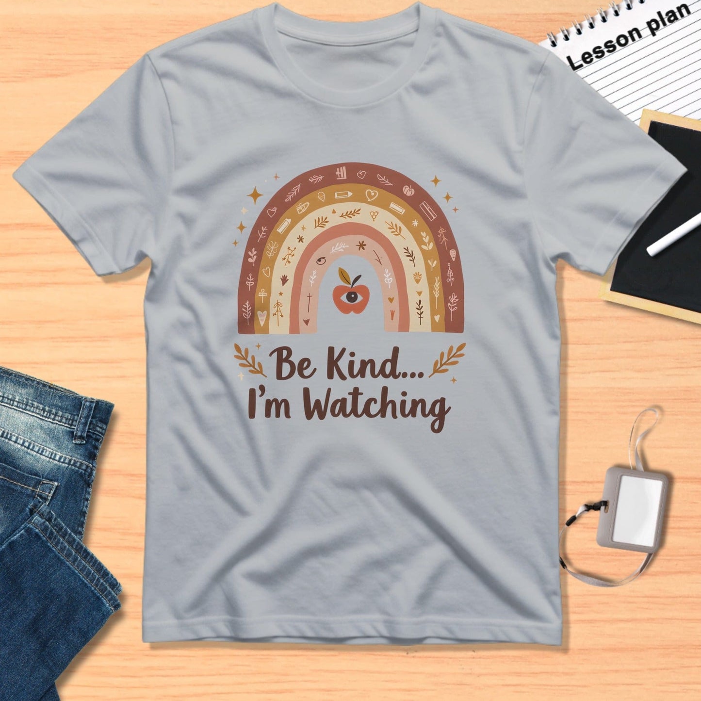 Be Kind I'm Watching Rainbow Graphic Shirt