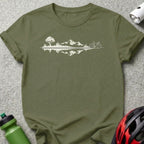 Scenic Mountain and Bicycle Graphic T-shirt