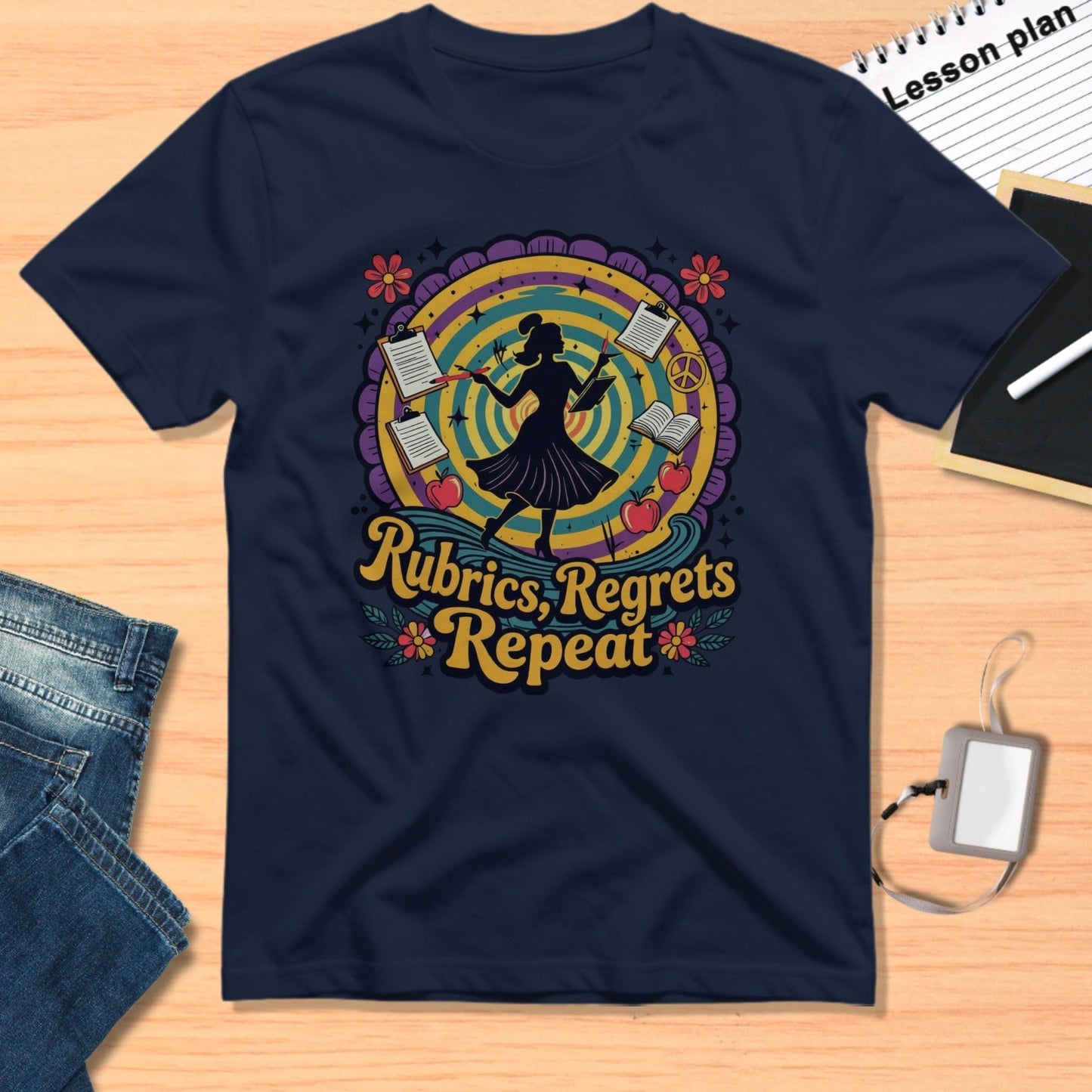 Rubrics Regrets Repeat Modern and Playful T-Shirt