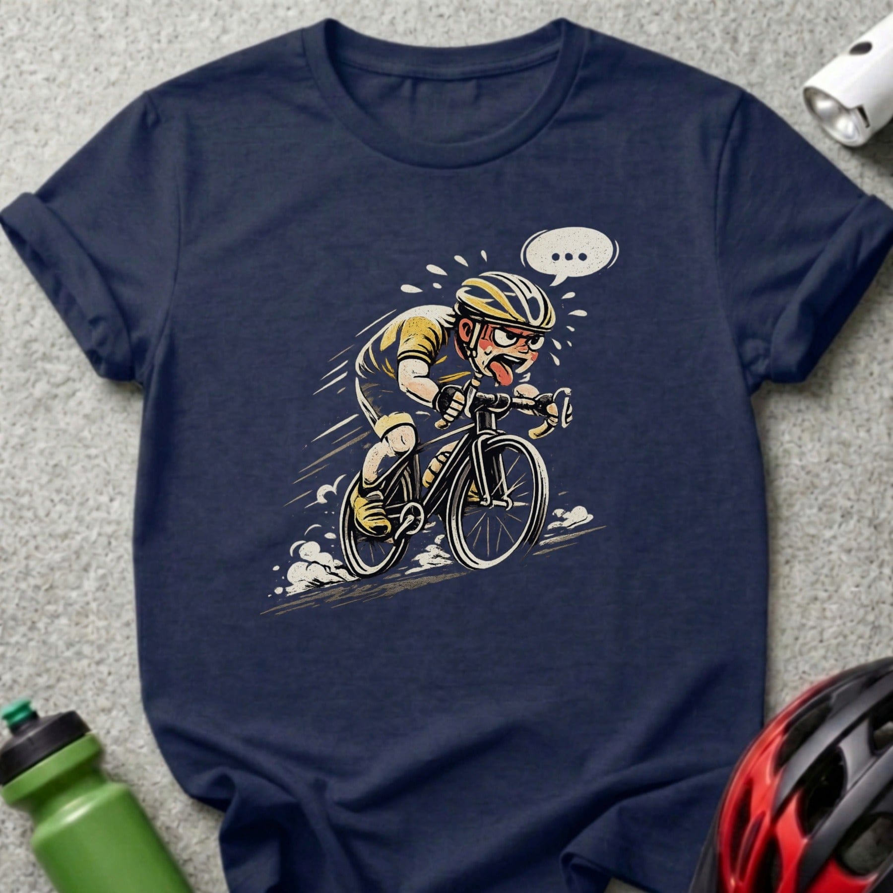 Comic Style Racing Cyclist Graphic T-Shirt