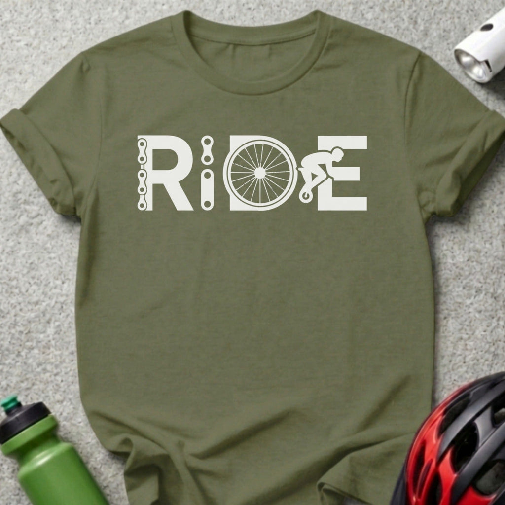 Ride Bicycle Graphic Tee Shirt for Casual Wear