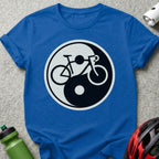 Yin Yang Bicycle Graphic Tee Shirt Casual Wear