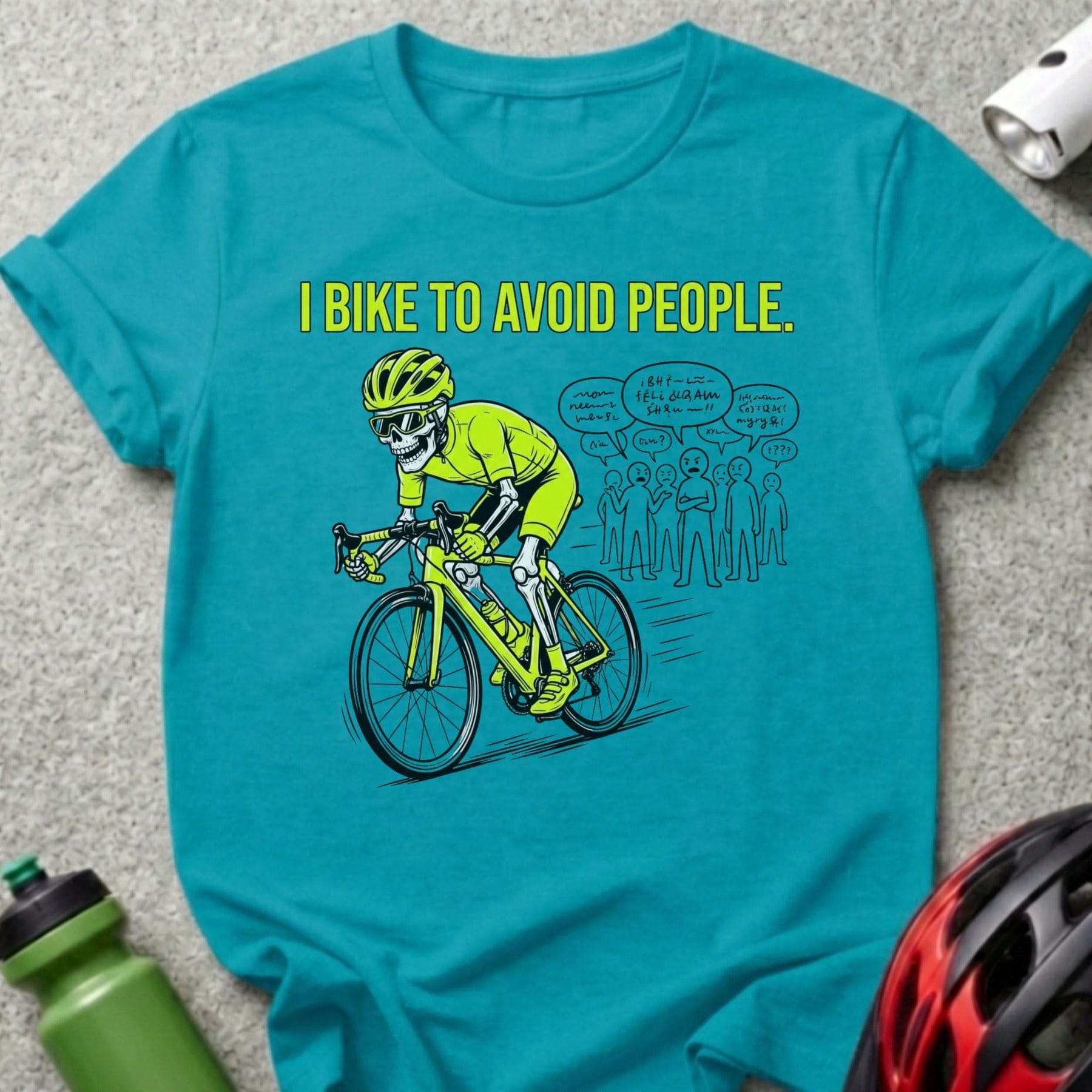 I Bike To Avoid People Funny Cycling Graphic Shirt
