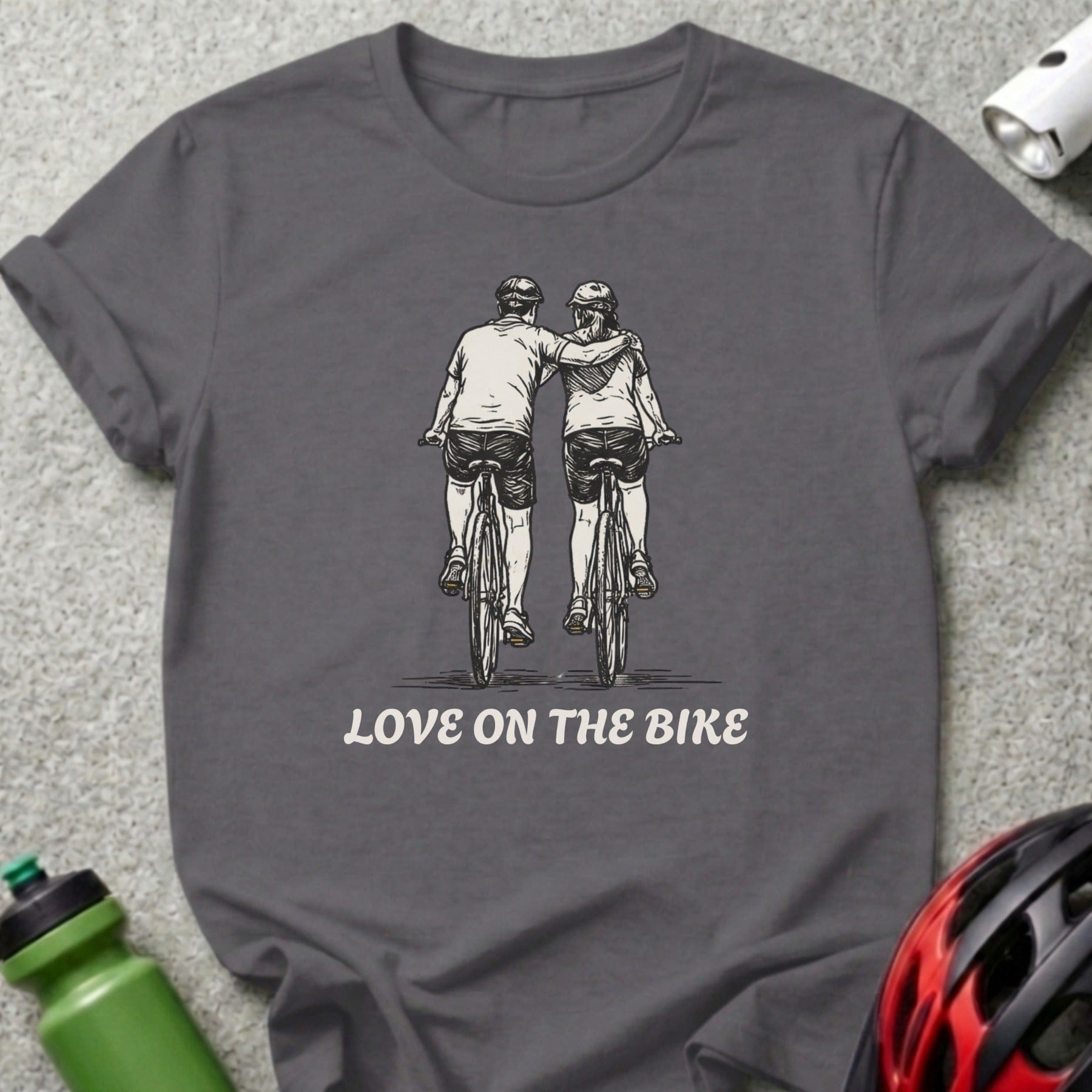Love on the Bike Graphic T-shirt Casual Shirt