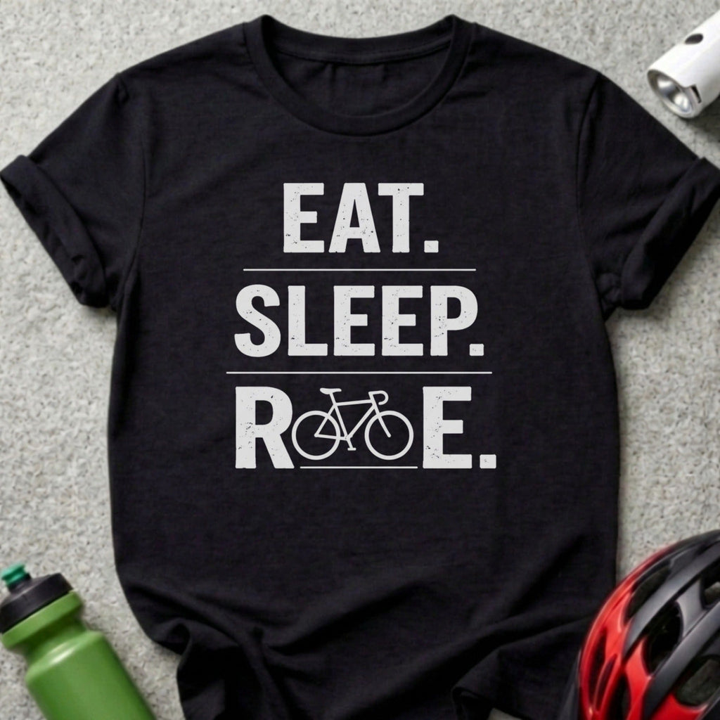 Eat Sleep Ride Bike Graphic Design T-shirt